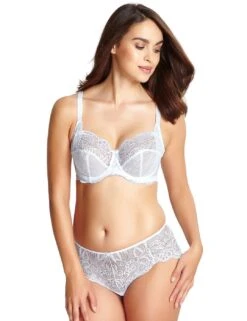 Panache Andorra Lace Shorty Brief - White -Belle Lingerie Store 13766 panache andorra lace shorty brief white 4