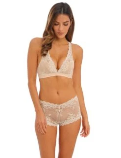 Wacoal Embrace Lace Boy Short - Naturally Nude/ Ivory -Belle Lingerie Store 16146 wacoal embrace lace boy short naturally nude ivory 4