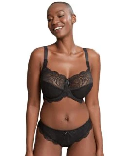 Panache Andorra Thong - Black -Belle Lingerie Store 1685 panache andorra thong black 4