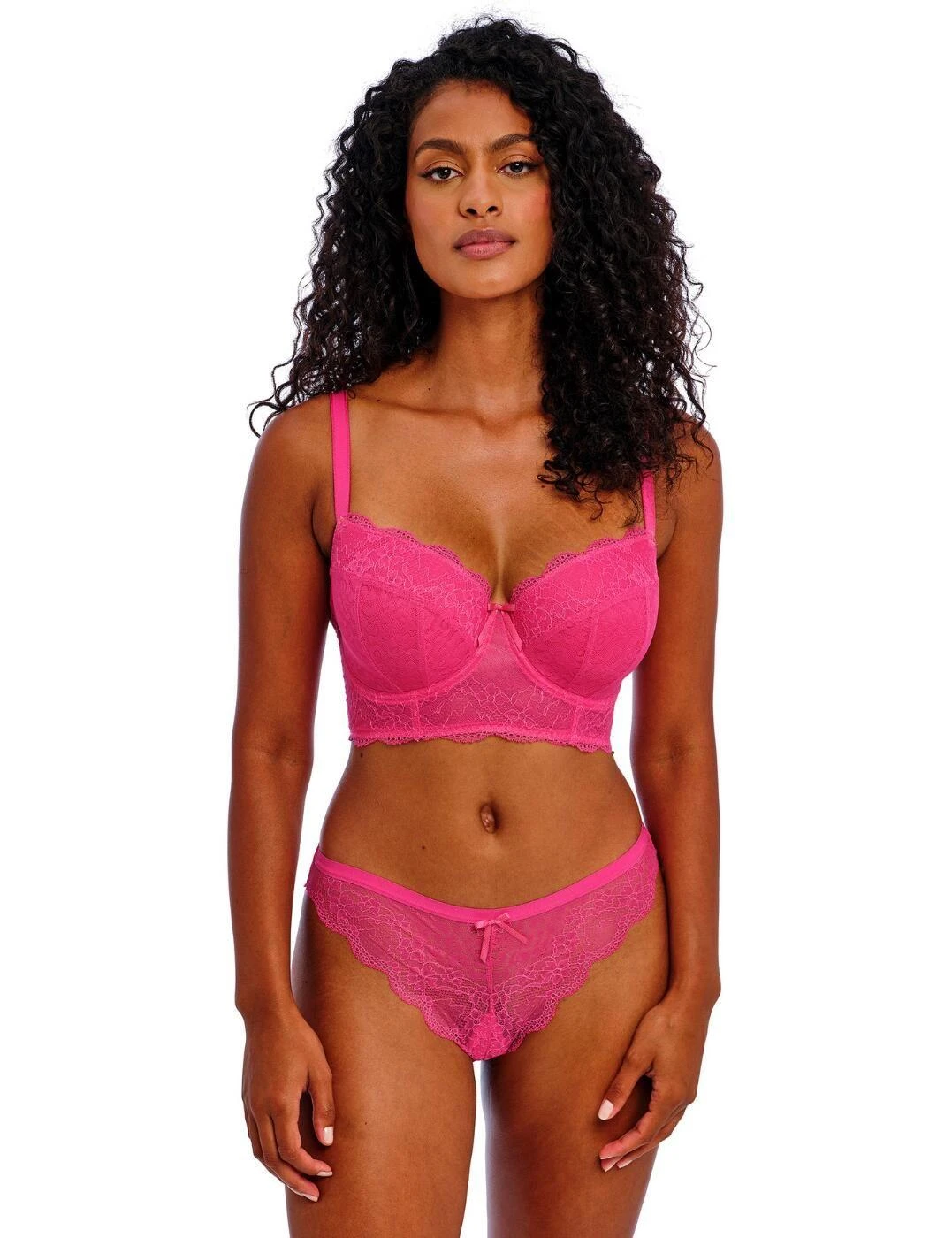 Freya Fancies Longline Bra - Hot Pink 5 Freya Fancies Longline Bra - Hot Pink - Image 5