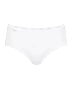 Sloggi Basic Midi Brief 4 Pack - White -Belle Lingerie Store 26136 sloggi basic midi brief 4 pack white 4