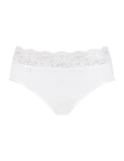 Sloggi Romance Midi Brief - White -Belle Lingerie Store 27102 sloggi romance midi brief white 3