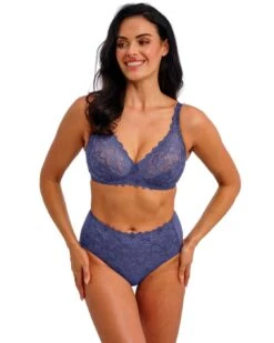Wacoal Eglantine Control Brief - Dark Azure -Belle Lingerie Store 27409 wacoal eglantine control brief dark azure 5