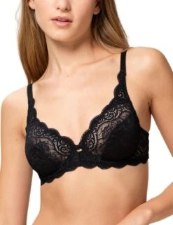 Triumph Amourette 300 Underwired Bra - Black 7 Triumph Amourette 300 Underwired Bra - Black -Belle Lingerie Store 30201 triumph amourette 300 underwired bra black 3