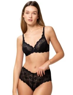 Triumph Amourette 300 Underwired Bra - Black 9 Triumph Amourette 300 Underwired Bra - Black -Belle Lingerie Store 30201 triumph amourette 300 underwired bra black 5