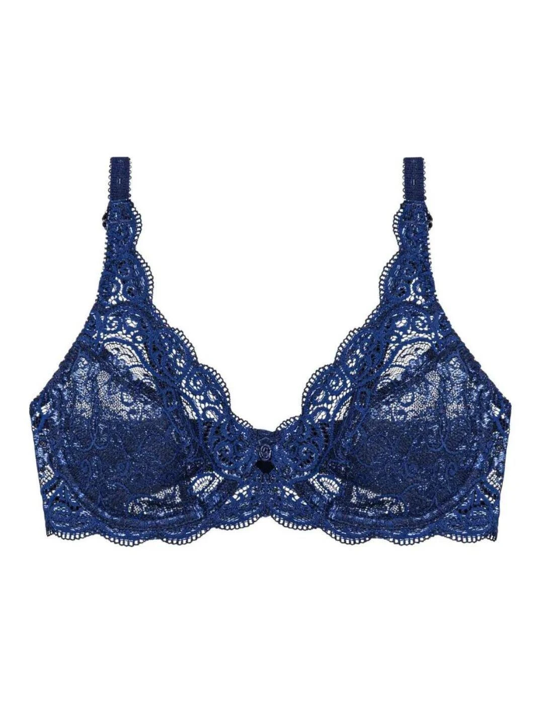 Triumph Amourette 300 Underwired Bra - Deep Water Blue 2 Triumph Amourette 300 Underwired Bra - Deep Water Blue - Image 2