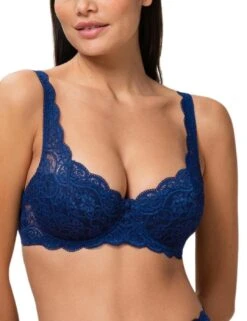 Triumph Amourette 300 Padded Bra - Deep Water Blue -Belle Lingerie Store 30206 triumph amourette 300 padded bra deep water blue 3