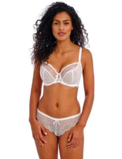 Freya Fancies Brazilian Brief - White -Belle Lingerie Store 32256 freya fancies brazilian brief white 5