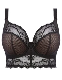 Elomi Charley Underwired Longline Bralette - Black 6 Elomi Charley Underwired Longline Bralette - Black -Belle Lingerie Store 32789 elomi charley underwired longline bralette black 3