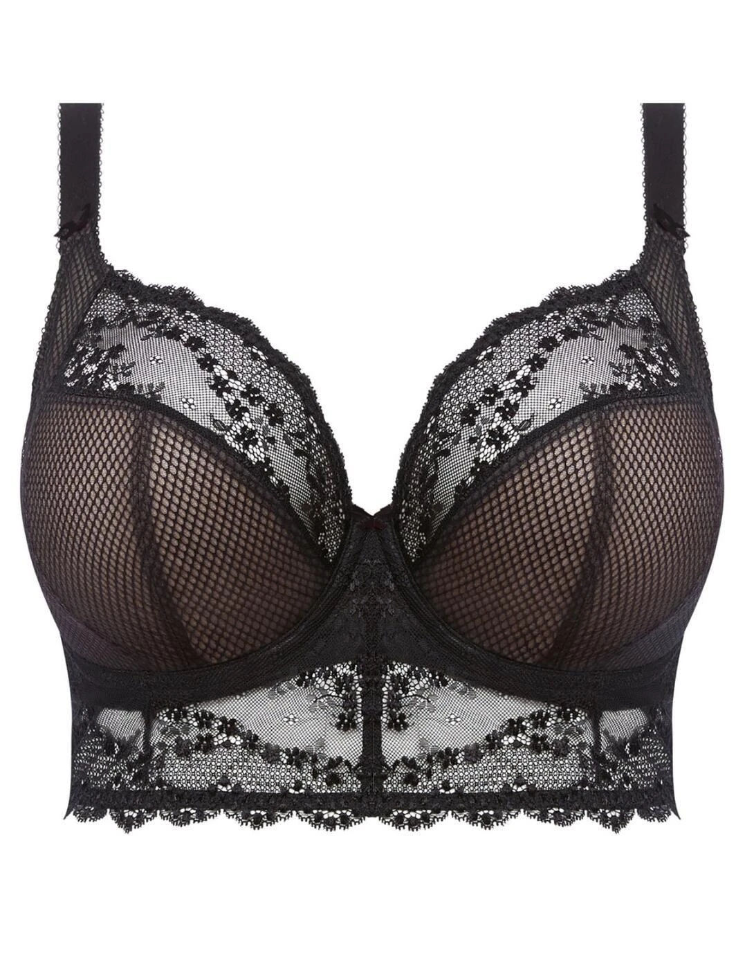 Elomi Charley Underwired Longline Bralette - Black 3 Elomi Charley Underwired Longline Bralette - Black - Image 3
