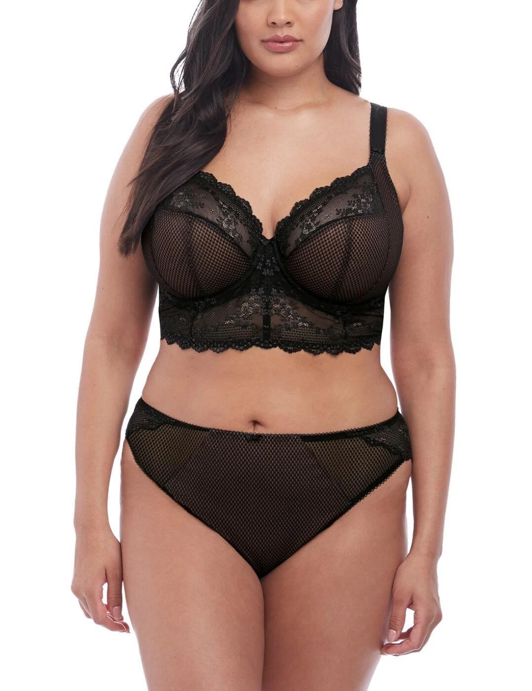 Elomi Charley Underwired Longline Bralette - Black 4 Elomi Charley Underwired Longline Bralette - Black - Image 4