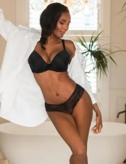 Pour Moi Flora Brazilian Brief - Black 9 Pour Moi Flora Brazilian Brief - Black -Belle Lingerie Store 36958 pour moi flora brazilian brief black 5