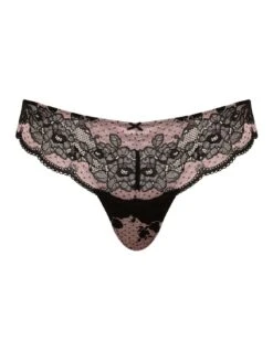 Panache Clara Thong - Black/Pink 9 Panache Clara Thong - Black/Pink -Belle Lingerie Store 37905 panache clara thong blackpink 3