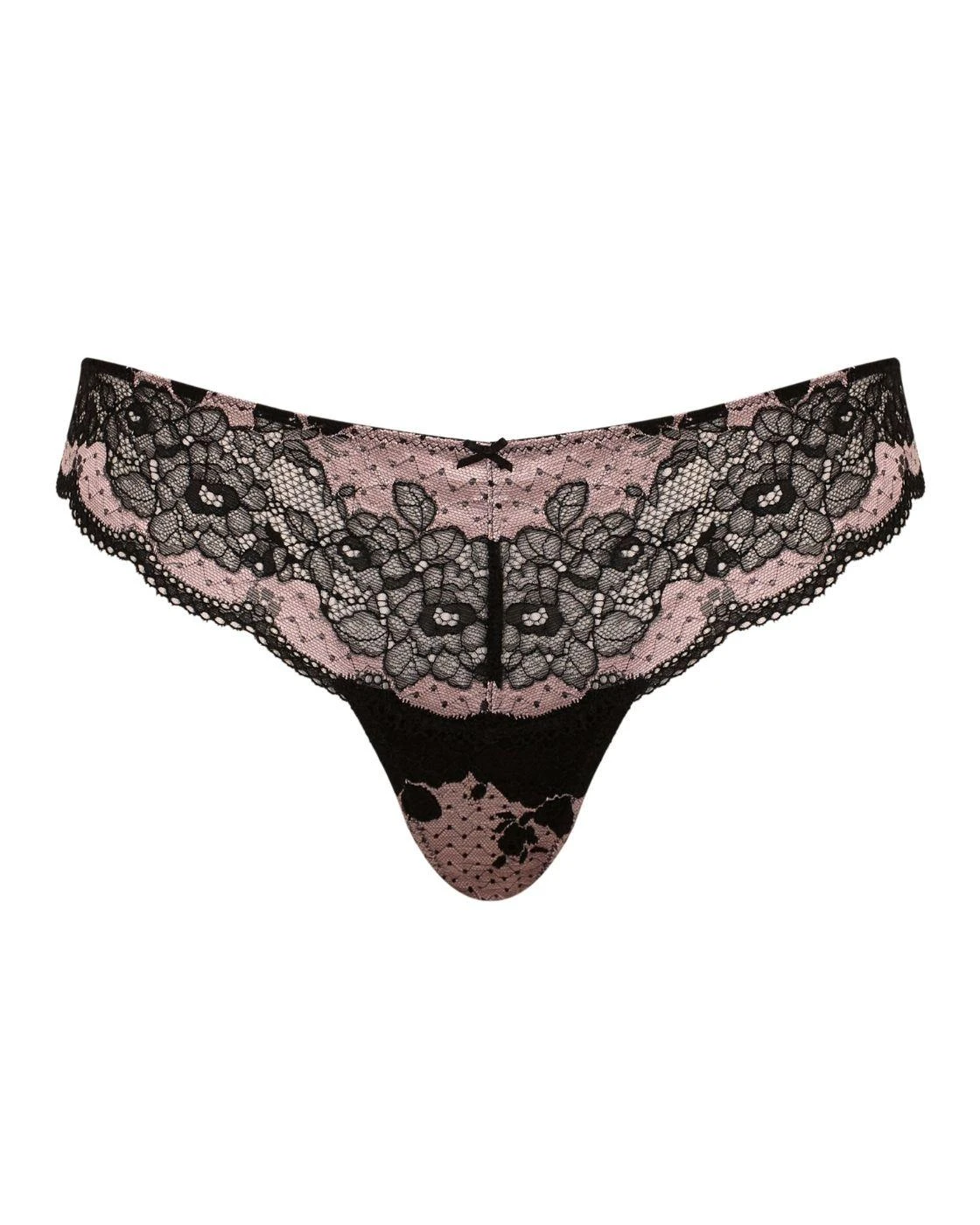 Panache Clara Thong - Black/Pink 3 Panache Clara Thong - Black/Pink - Image 3