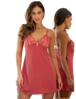 Pour Moi Amour Luxe Chemise - Rose/Soft Pink