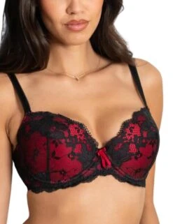 Pour Moi Amour Padded Underwired Bra - Black/Scarlet 12 Pour Moi Amour Padded Underwired Bra - Black/Scarlet -Belle Lingerie Store 39773 pour moi amour padded underwired bra blackscarlet 5