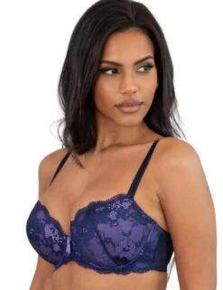 Pour Moi Amour Padded Underwired Bra - Navy/Lavender 10 Pour Moi Amour Padded Underwired Bra - Navy/Lavender -Belle Lingerie Store 39773 pour moi amour padded underwired bra navylavender 3