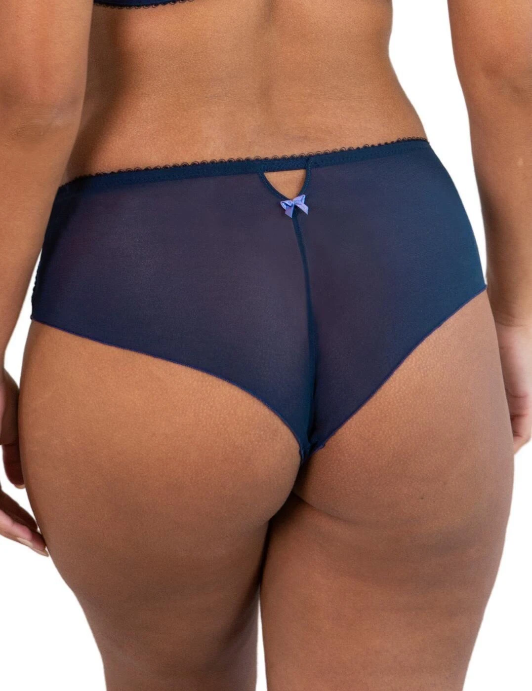 Pour Moi Amour Shorty Brief - Navy/Lavender 2 Pour Moi Amour Shorty Brief - Navy/Lavender - Image 2