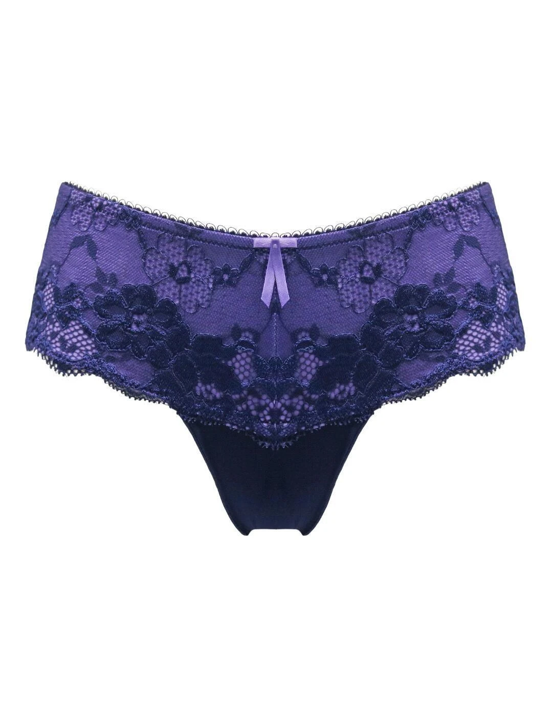 Pour Moi Amour Shorty Brief - Navy/Lavender 4 Pour Moi Amour Shorty Brief - Navy/Lavender - Image 4