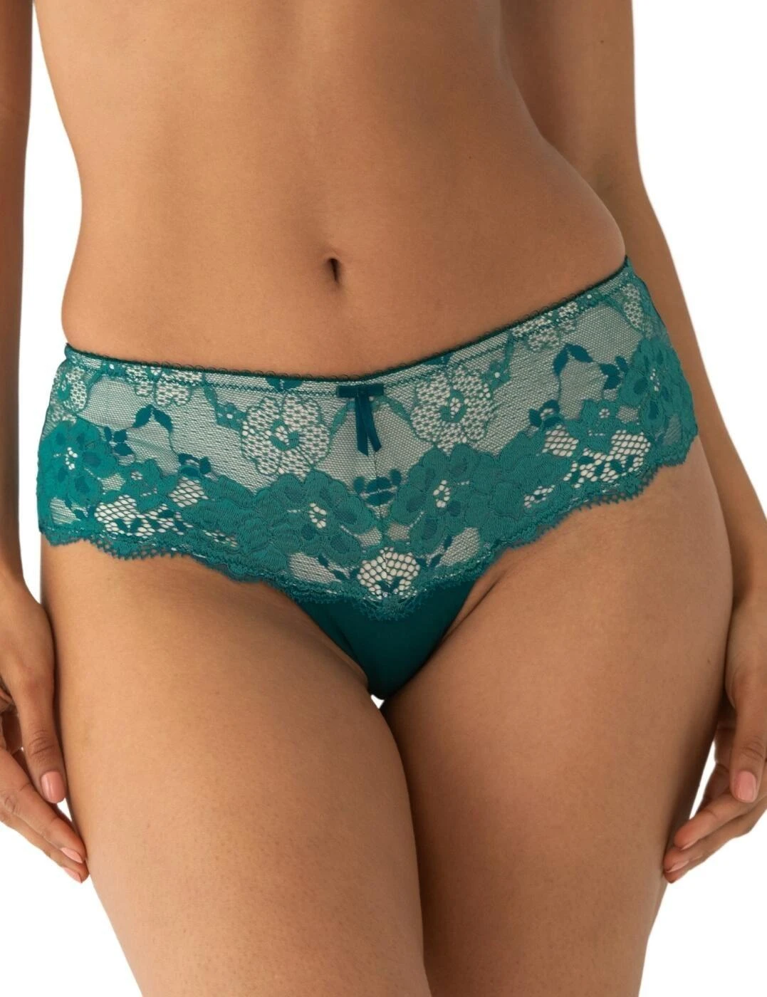 Pour Moi Amour Shorty Brief - Teal/Soft Pink 1 Pour Moi Amour Shorty Brief - Teal/Soft Pink