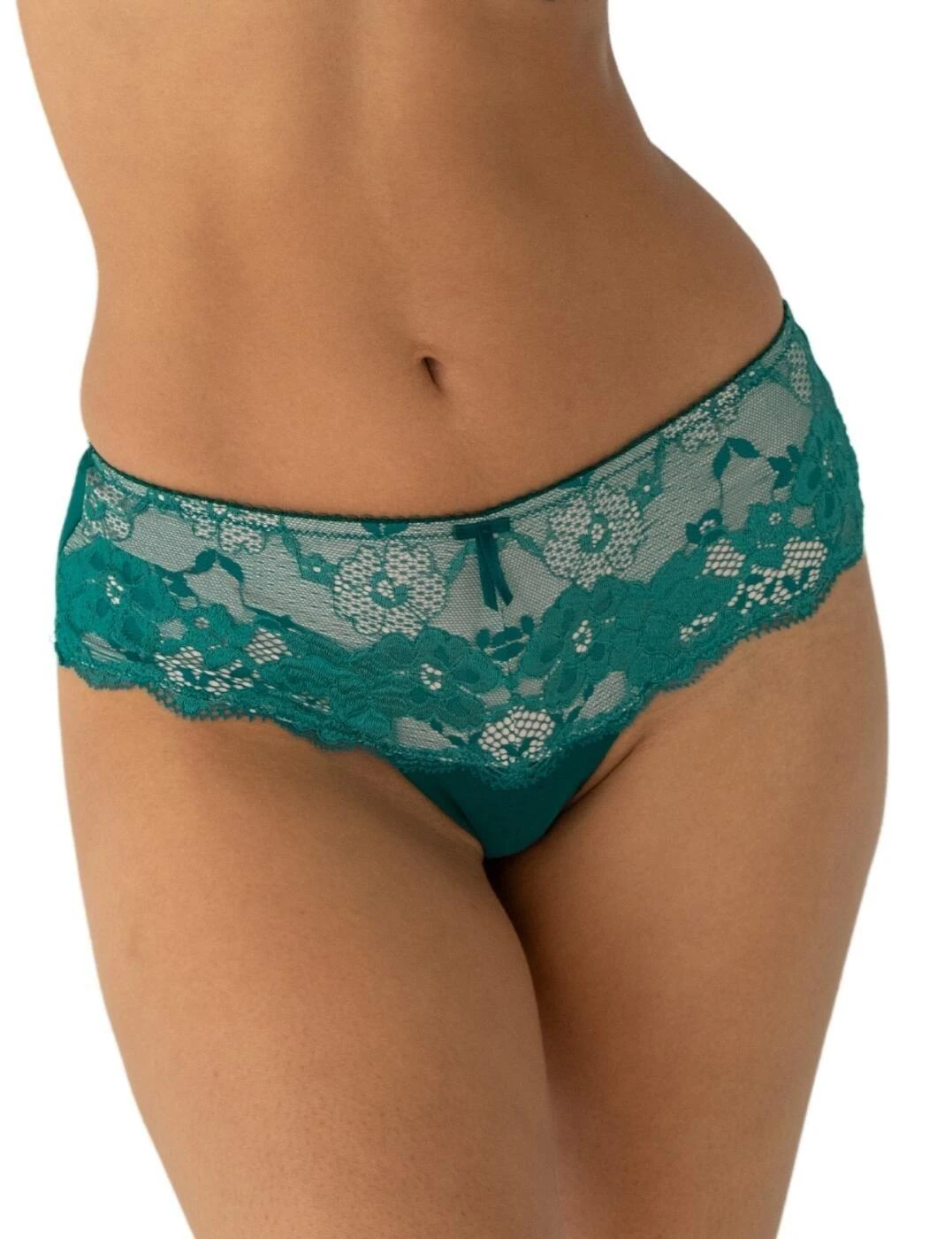 Pour Moi Amour Shorty Brief - Teal/Soft Pink 2 Pour Moi Amour Shorty Brief - Teal/Soft Pink - Image 2
