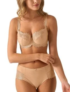 Empreinte Thalia Underwired Balcony Bra - Caramel -Belle Lingerie Store 42463 empreinte thalia underwired balcony bra caramel 4