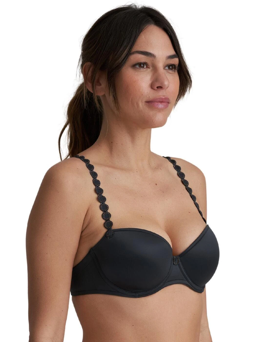 Marie Jo Tom Padded Balcony Bra - Graphite Grey 3 Marie Jo Tom Padded Balcony Bra - Graphite Grey - Image 3