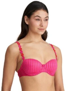 Marie Jo Avero Padded Balcony Bra - Electric Pink -Belle Lingerie Store 42942 marie jo avero padded balcony bra electric pink 3