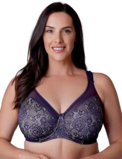 Berlei Beauty Underwired Minimiser Bra - Aubergine