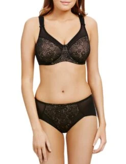 Berlei Beauty Underwired Minimiser Bra - Black -Belle Lingerie Store 43245 berlei beauty underwired minimiser bra black 6