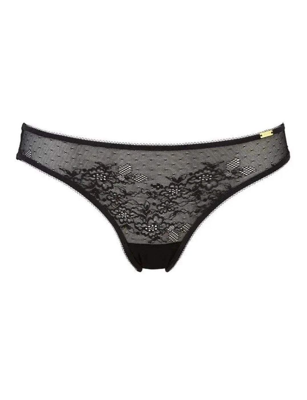 Gossard Glossies Lace Thong - Black 3 Gossard Glossies Lace Thong - Black - Image 3
