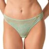 Gossard Glossies Lace Thong - Brook Green