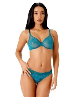 Gossard Glossies Lace Brief - Deep Teal -Belle Lingerie Store 43263 gossard glossies lace brief deep teal 6