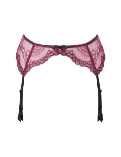 Gossard Superboost Lace Suspender Belt - Purple Potion -Belle Lingerie Store 43267 gossard superboost lace suspender belt purple potion 3