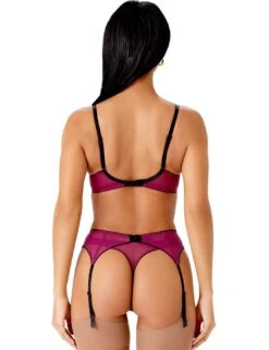 Gossard Superboost Lace Suspender Belt - Purple Potion -Belle Lingerie Store 43267 gossard superboost lace suspender belt purple potion 6