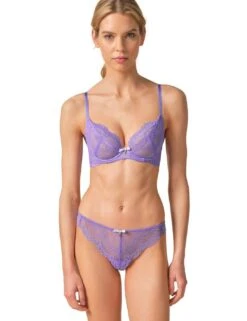 Gossard Superboost Lace Thong - Purple Hebe -Belle Lingerie Store 43659 gossard superboost lace thong purple hebe 7
