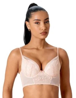 Gossard Encore Padded Longline Bra - Blush