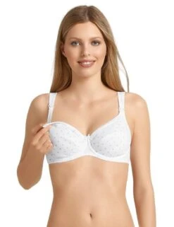 Anita Maternity Miss Cotton Underwired Nursing Bra - Pearl White
