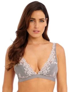 Wacoal Embrace Lace Soft Cup Bra - Smoke/Crystal Pink