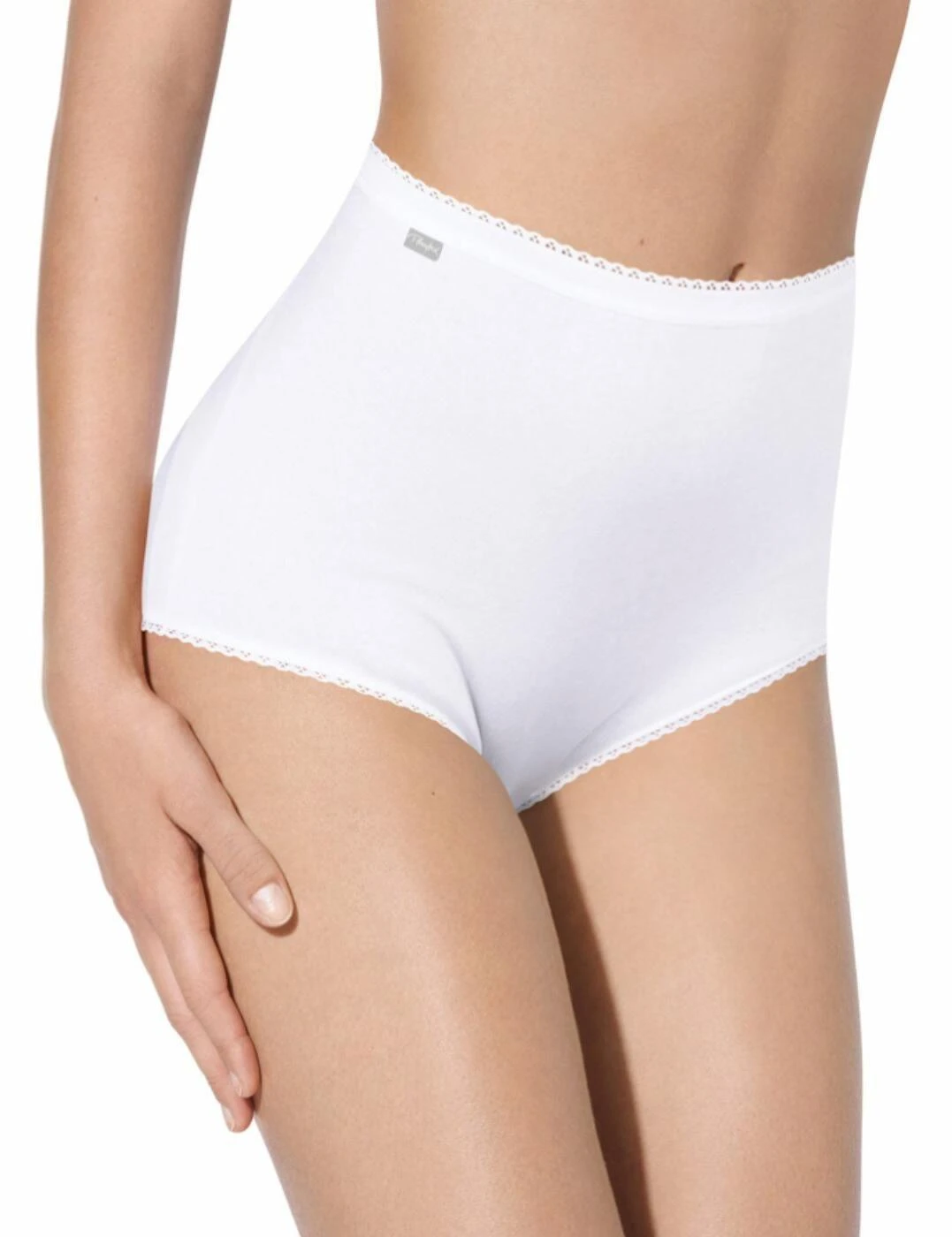 Playtex Pure Cotton Maxi Stretch Brief 6 Pack - White 2 Playtex Pure Cotton Maxi Stretch Brief 6 Pack - White - Image 2