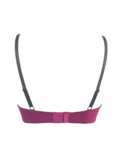 Pour Moi Romance Moulded Plunge Push Up Bra - Magenta/Slate -Belle Lingerie Store 47514 pour moi romance moulded plunge push up bra magentaslate 4