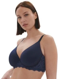 Simone Perele Caresse Spacer Plunge Bra - Ink Blue -Belle Lingerie Store 48466 simone perele caresse spacer plunge bra ink blue 3