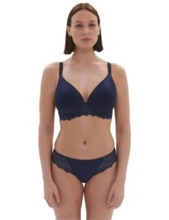 Simone Perele Caresse Spacer Plunge Bra - Ink Blue -Belle Lingerie Store 48466 simone perele caresse spacer plunge bra ink blue 5