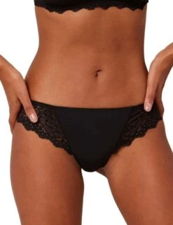 Simone Perele Caresse Tanga Brief - Black -Belle Lingerie Store 48471 simone perele caresse tanga brief black 4