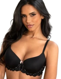 Pour Moi Romance Lightly Padded Balcony T Shirt Bra - Black