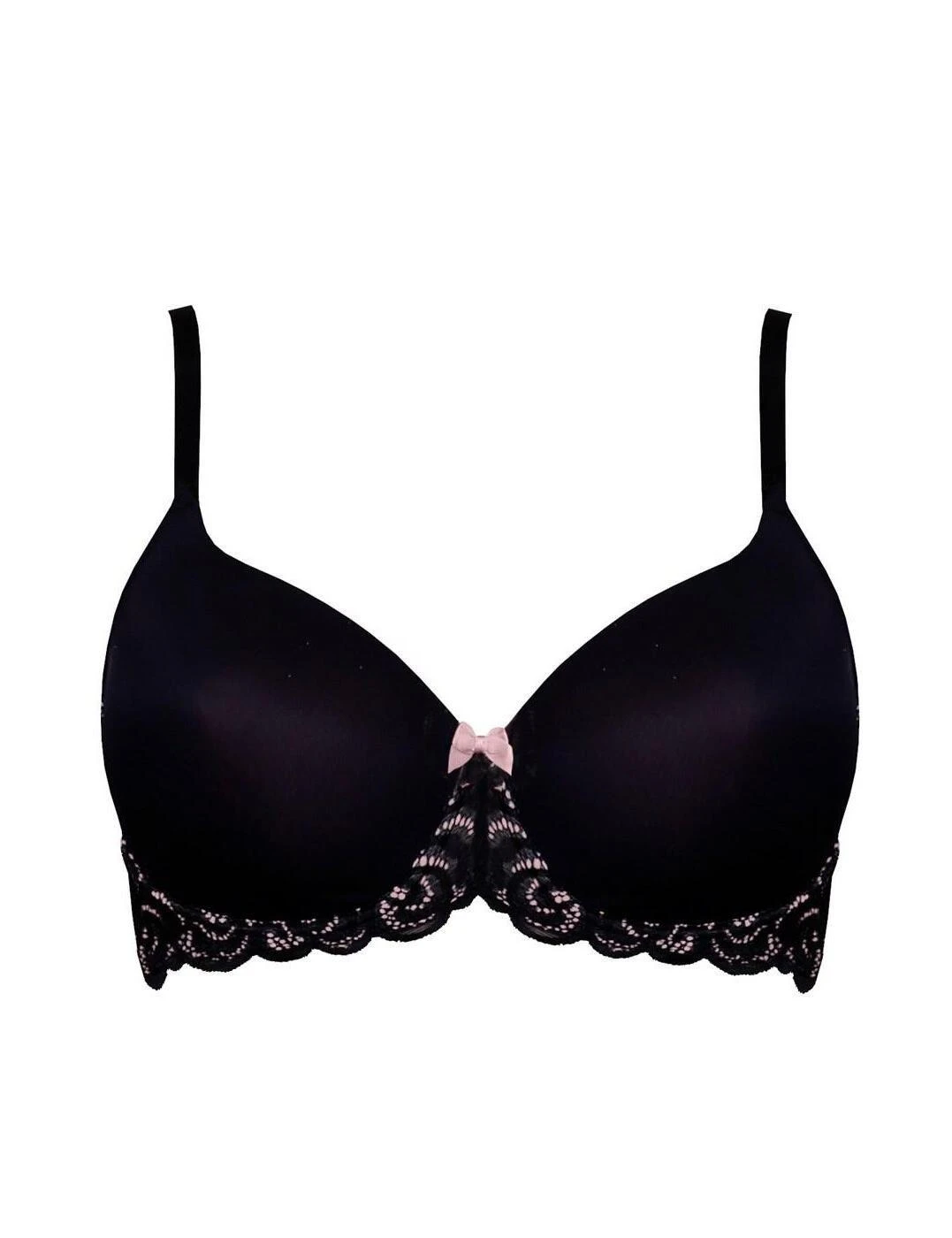 Pour Moi Romance Lightly Padded Balcony T Shirt Bra - Black 3 Pour Moi Romance Lightly Padded Balcony T Shirt Bra - Black - Image 3