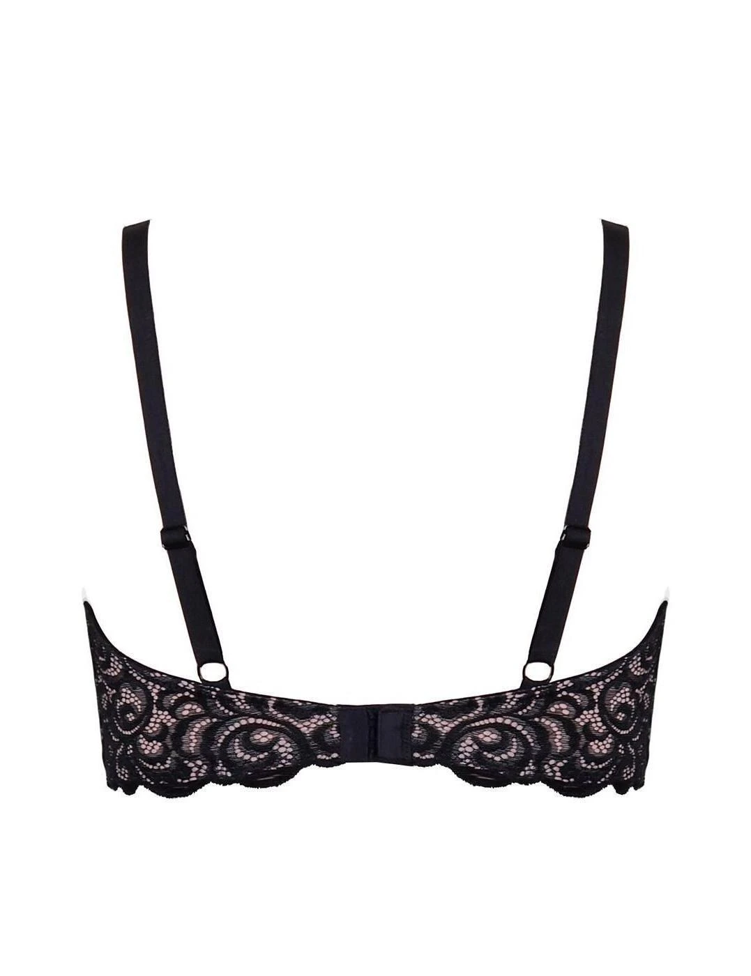 Pour Moi Romance Lightly Padded Balcony T Shirt Bra - Black 4 Pour Moi Romance Lightly Padded Balcony T Shirt Bra - Black - Image 4