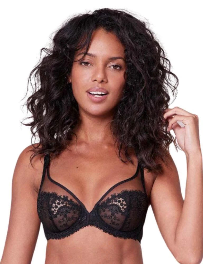 Simone Perele Wish Plunge Bra - Black 1 Simone Perele Wish Plunge Bra - Black