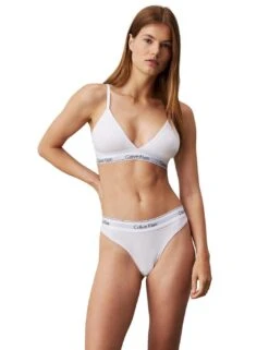 Calvin Klein Modern Cotton Triangle Bra - White 10 Calvin Klein Modern Cotton Triangle Bra - White -Belle Lingerie Store 48573 calvin klein modern cotton triangle bra white 5