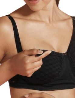 Carriwell Deluxe Nursing Bra With Carri-Gel - Black Check -Belle Lingerie Store 52190 carriwell deluxe nursing bra with carri gel black check 4